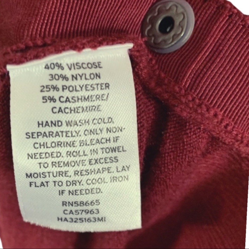 Halogen Burgundy Wool/Cashmere Sweater Tunic - Picture 7 of 9